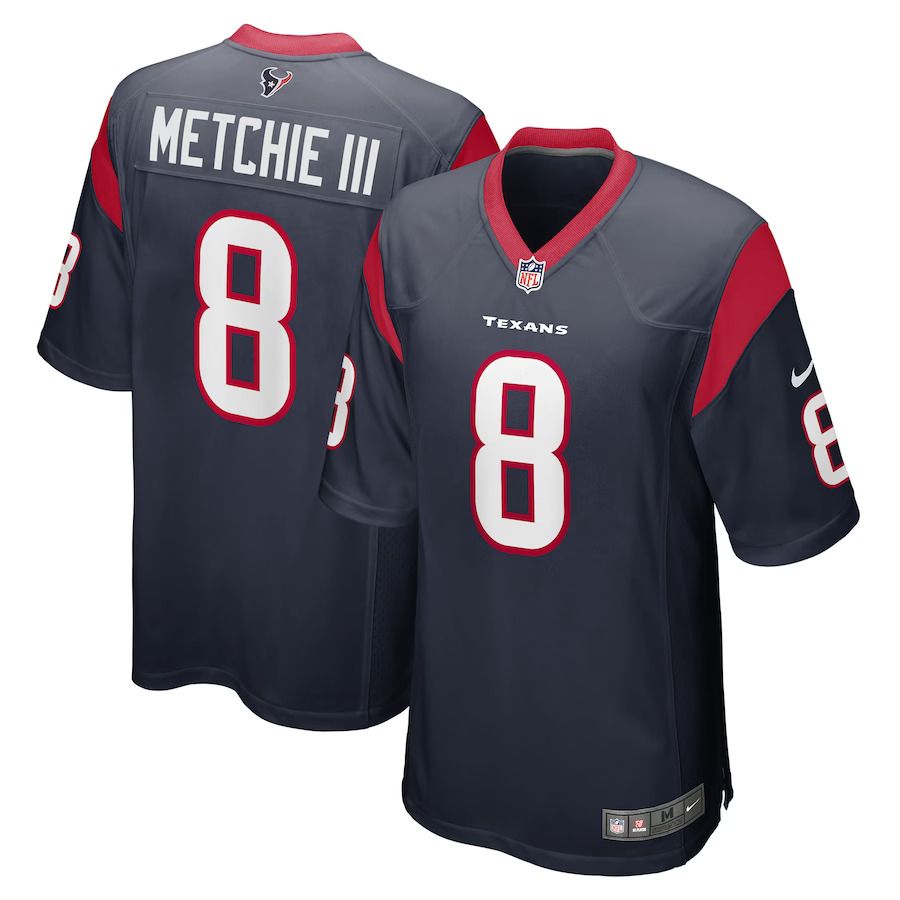 Men Houston Texans #8 John Metchie III Nike Navy Game Player NFL Jersey->houston texans->NFL Jersey